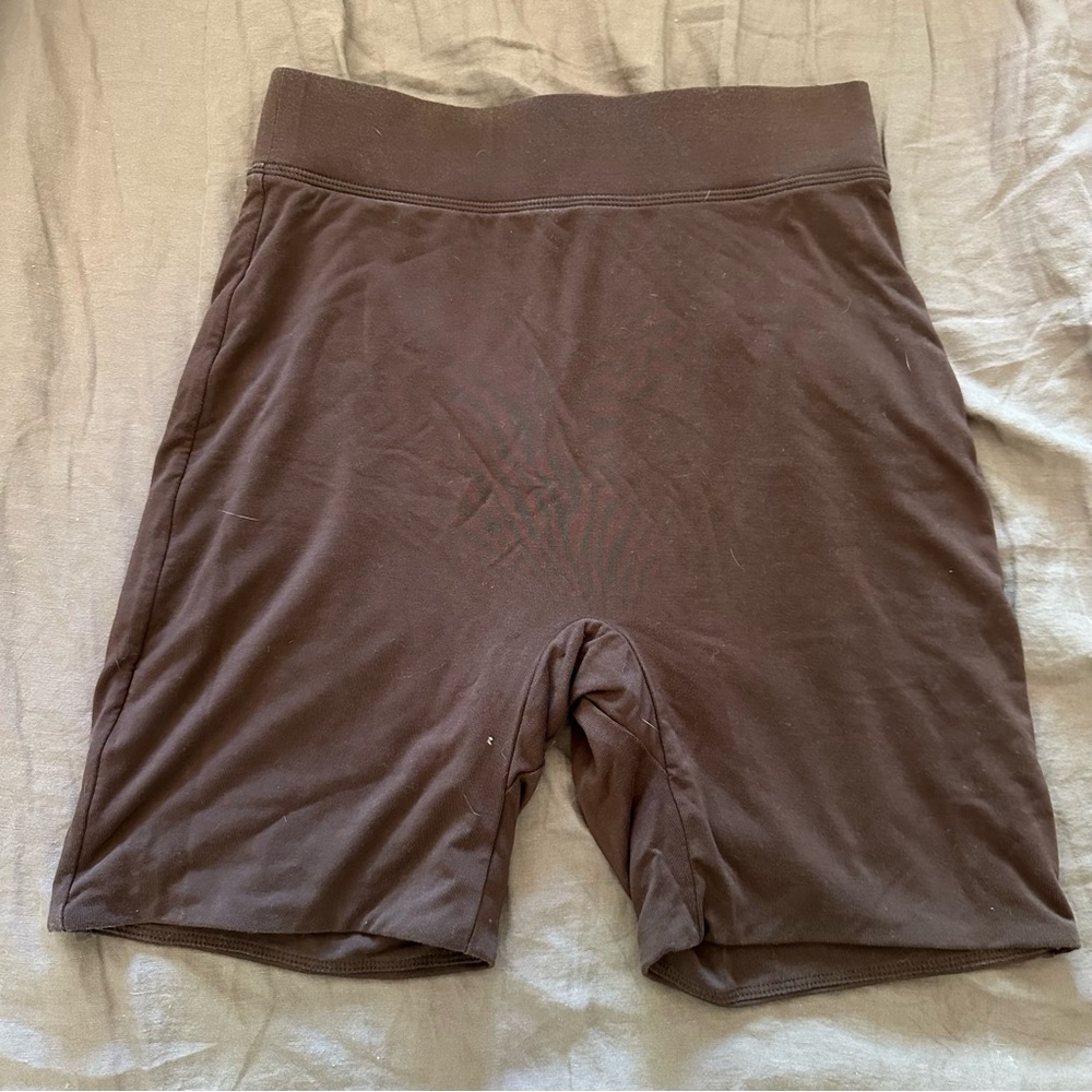 Nuuds Brown Biker Shorts